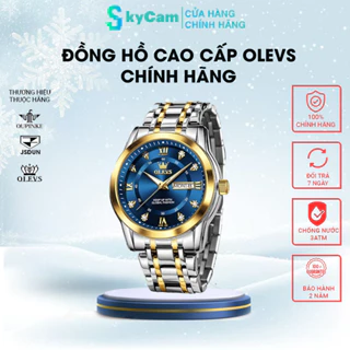 Đồng Hồ Nam Chính Hãng HD OLEVS 5513 Dây Thép Không Gỉ Chống Thấm Nước Mặt Lịch Thời Trang GD848