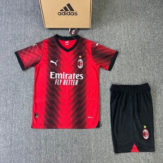 Quần áo bóng đá ac milan đỏ đen 2024 - hàng thái super