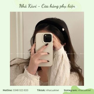 Băng đô cài tóc chất liệu nhung đính đá