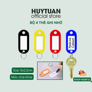 Combo 4 thẻ ghi nhớ đánh dấu chìa khóa giao màu ngẫu nhiên (TDD01) Móc chìa khóa đánh dấu nhiều màu nhỏ gọn đa năng