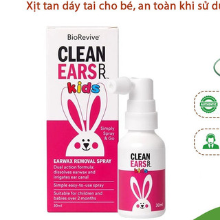 Xịt tan ráy tai cho bé cleanears kids 30ml, úc