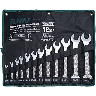 6-32mm bộ cờ lê hai đầu miệng 12 chi tiết total tht1023121