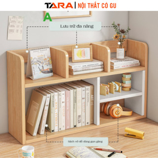 Kệ sách để bàn, kệ để đồ trang trí đa năng bằng gỗ -GK157