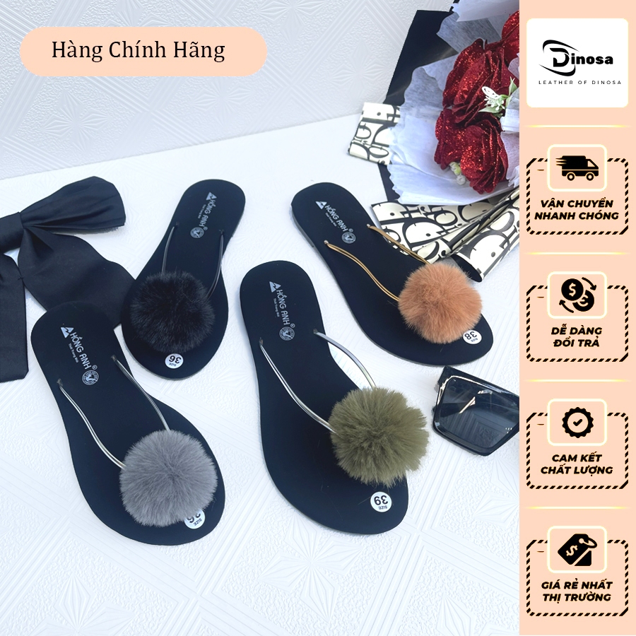 Dép kẹp nữ,dép xỏ ngón đính lông dây mảnh siêu đẹp đủ size.