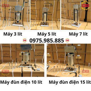 Máy đùn xúc xích, lạp xưởng, máy nhồi lòng dồi máy đùn quay tay 3l, 5l, 7l, Inox 304