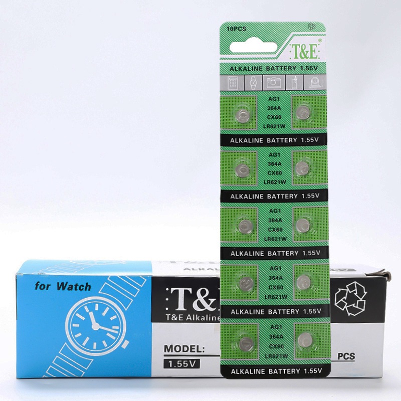 Vĩ 10 viên Pin AG1 L621F L621H LR60 LR621 364A Xài Cho Đồng Hồ Đeo Tay