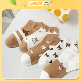 Tất gấu cute mùa đông tất cho bạn gái tất hình gấu đáng yêu tất gấu LOTSO cổ thấp cổ cao Hatola