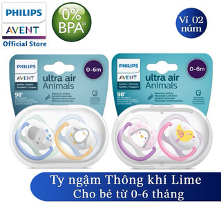 Philips Avent núm ty ngậm thông khí 0-6 tháng, tách set hoặc vỉ đôi
