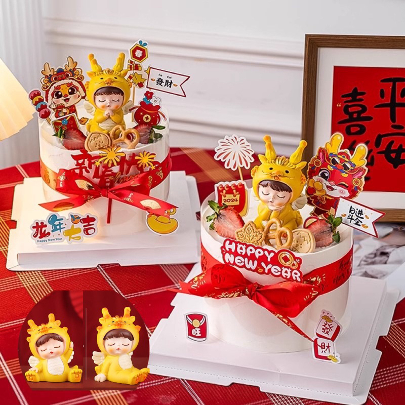 RẺ VÔ ĐỊCH - Tượng Em Bé Rồng - Trang trí bánh sinh nhật, bánh kem