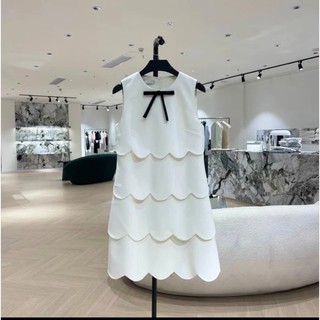 Đầm Sát Nách Cổ Tròn Tầng Bèo Tiểu Thư Xinh Xắn-Hannie Store