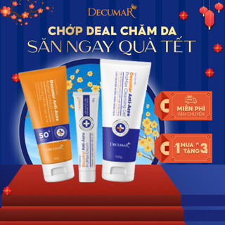Combo Giảm Mụn, Ngừa Sẹo, Mờ Thâm Mụn, Sáng Da Decumar ProMax Anti-Acne Tái Tạo Và Chăm Sóc Da Mụn Phiên Bản Nâng Cao