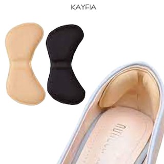 KAYFIA - Miếng lót giày 4D bảo vệ gót sau và chống tuột gót giày, miếng lót gót chân màu kem, đen