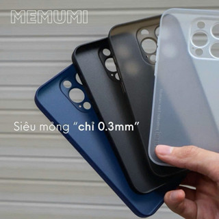 Ốp lưng Memumi Lụa nhám siêu mỏng cho iPhone 11 đến 16 Pro max/ Plus/ 15/ 14/ 13/ 12 bảo vệ camera chống mồ hôi vân tay