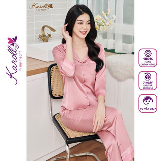 Đồ bộ nữ mặc nhà Jcvcoll - Karoll NH22.070 LỤA TRƠN. QD