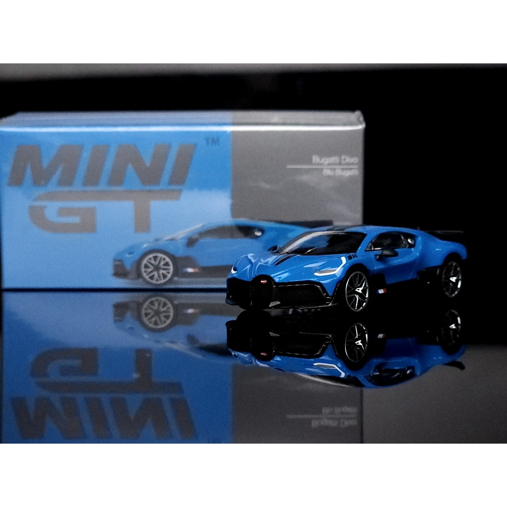 Xe Mô Hình Bugatti Centodieci 1:64 MiniGT ( Blu Bugatti LHD )
