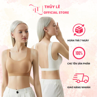  Áo Bra Áo Lót Không Gọng Nâng Ngực Thuỷ Lê Chất Su Mát Lạnh Không Hằn Co Giãn Thoái Mái Lưng Chữ U Mặc Đồ Hở Lưng 