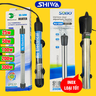 Sưởi Bể Cá RS, SOBO 25W, 50W, 100W, 200W, 300W Hàng Cao Cấp - Máy/Đèn Sưởi Bể Cá/Hồ Cá Mini Giá Rẻ Chất Lượng SHIWA