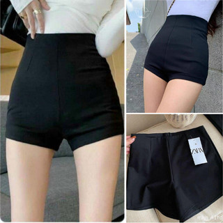 Quần sooc umi lưng cao, quần short nữ lưng cao kéo khóa qccc