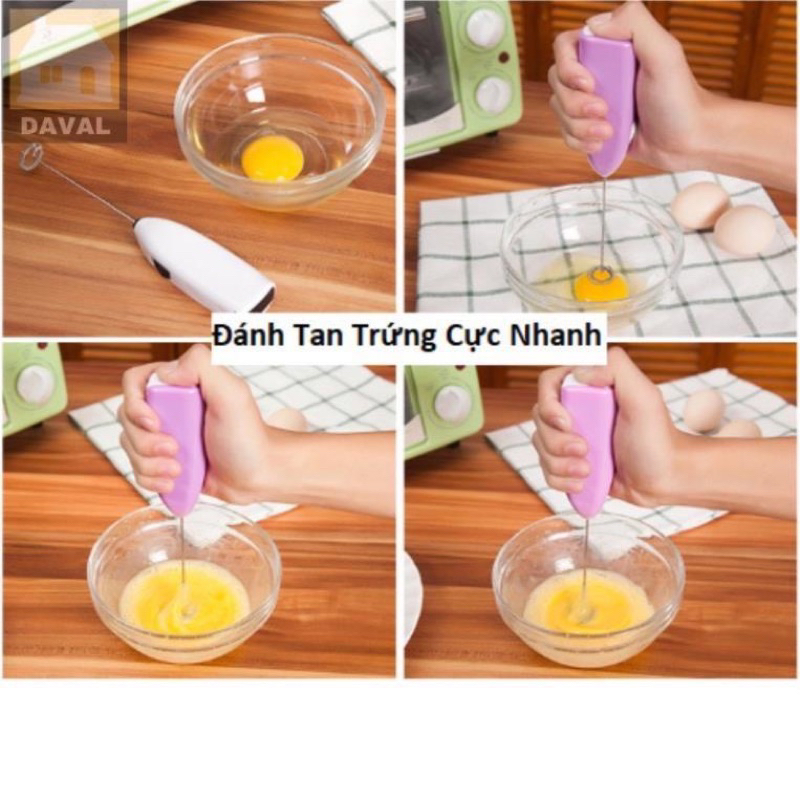 Máy Đánh Trứng Mini Cầm Tay, Tạo Bọt Cafe, Khuấy Đồ Uống, Đánh Trứng Tiện Lợi