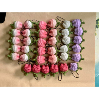 20 Móc Khoá Hoa Tulip Len Handmade