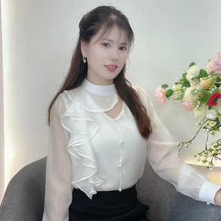 AN32 - ÁO KIỂU CÔNG SỞ BÈO 1 BÊN