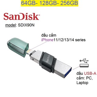 Usb sandisk ixpand flash drive filp dung lượng 32gb/64gb/128gb/256gb dung cho ip