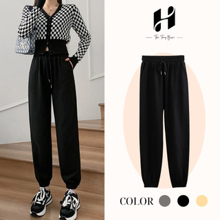 Quần Ống Rộng Bo Gấu Chất Tổ Ong Dày Dặn Phong Cách Hàn Quốc, Quần Jogger Unisex Cạp Chun Thời Trang Basic H-Store