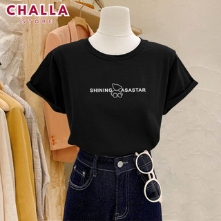 Áo phông nữ phom vừa màu đen 100% cotton thoáng mát, vải mềm mịn, In Chữ Gấu Nhỏ Xinh Cute Dễ Thương Đơn Giản Có Bigsize