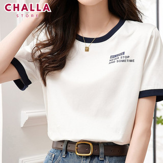 Áo thun nữ form vừa phối kiểu, In chữ, chất vải cotton 100% thoáng mát, co giãn 4 chiều, mềm mịn.