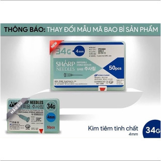 1 chiếc kim 32g 34g 4mm dùng tách đáy sẹo tiêm dưỡng chất