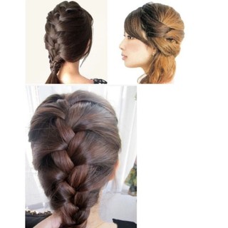 Sỉ 12 vỉ Dụng cụ thắt bím tóc nhựa màu đen