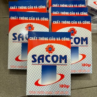 Bột thông cầu và cống tắc nghẽn nhanh khử mùi hôi Sacom 180g hàng Việt Nam chất lượng