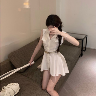 Đầm sơmi dáng xoè
