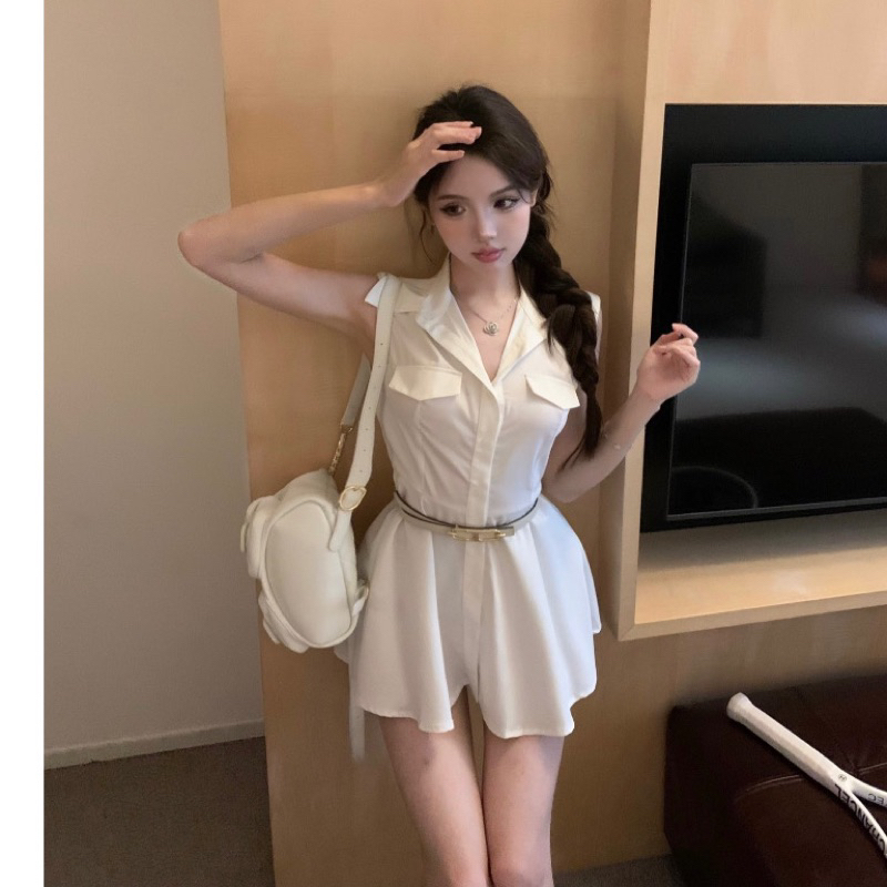 Đầm sơmi dáng xoè