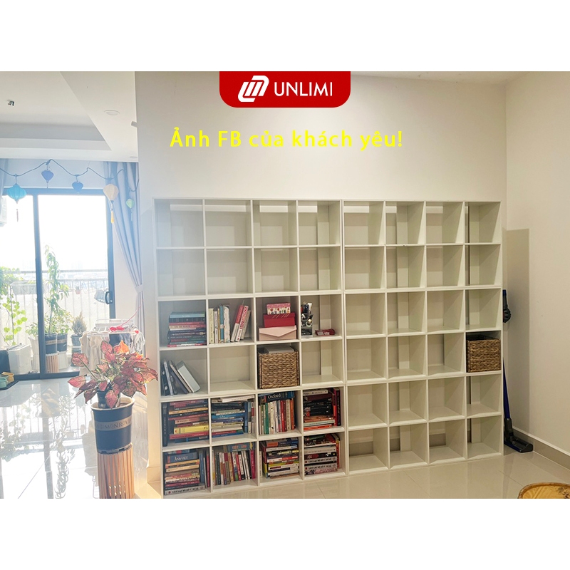 Kệ sách tổ ong 8 ô chất liệu gỗ MDF cao cấp decor phòng đẹp thương hiệu UNLIMI - GA22 | BigBuy360 - bigbuy360.vn