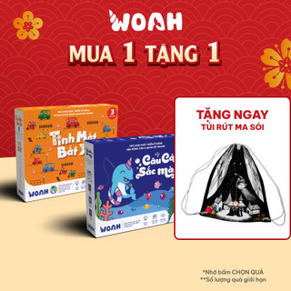 WOAH| Combo trò chơi Vận động tinh cho bé từ 3 tuổi - Câu cá sắc màu và Tinh mắt bắt xe - Board Game VN