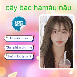 Thuốc nhuộm tóc Gạo bạc hà nâu Nhật Bản tặng kèm trọn bộ dụng cụ nhuộm tóc