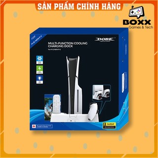 Đế tản nhiệt cho máy PS5 kèm dock sạc tay cầm, đế đứng làm mát cho máy PS5