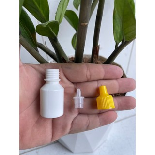 Combo 1000 chai nhỏ giọt-nhỏ mắt12ml thân trắng sữa nắp vàng nhựa ldpe