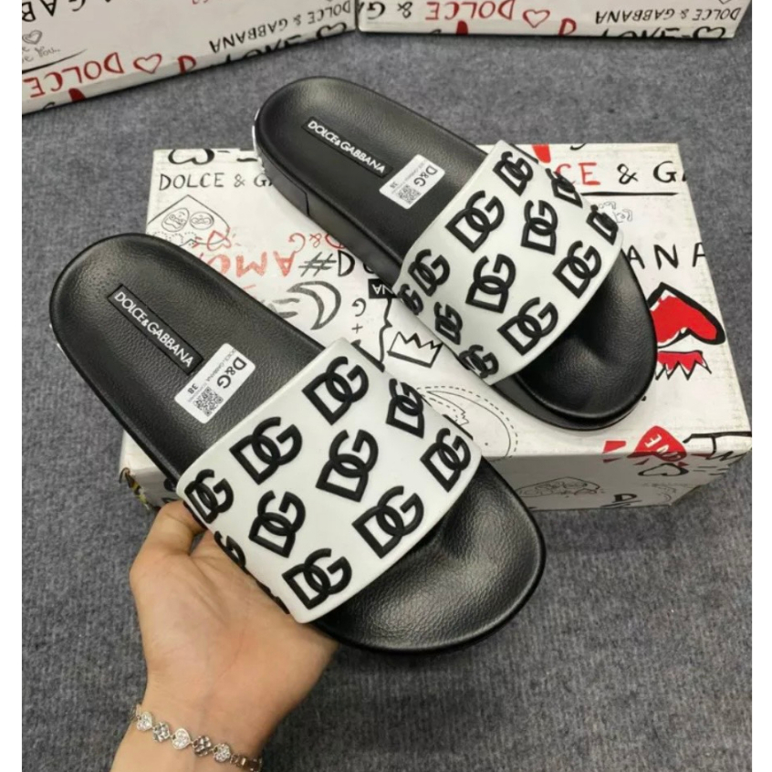 Dép nam nữ DG Dolce **chữ nổi DG quai êm chân.dép quai ngang mẫu đẹp sành điệu CHÁY PHỐ