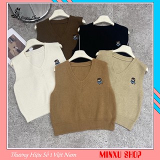 Áo Len GiLe Thêu Gấu Thủy Thủ Dày Dặn Bảng Màu Mới Lạ QC Minxu Shop GL11K