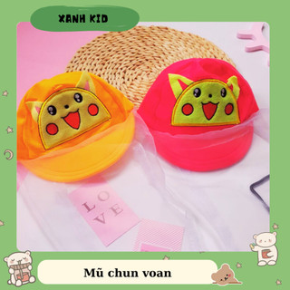 Mũ đội đầu kèm khăn von mũ voan cho trẻ sơ sinh chống bụi sieuthimevabekids