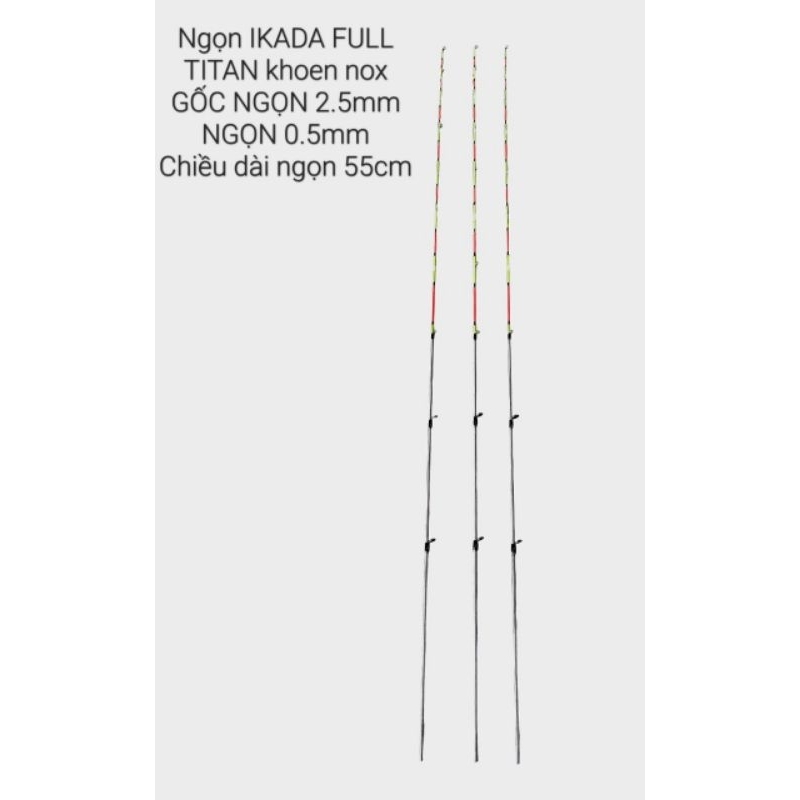 Ngọn IKADA FULL TITAN khoen nox gốc 2.5mm