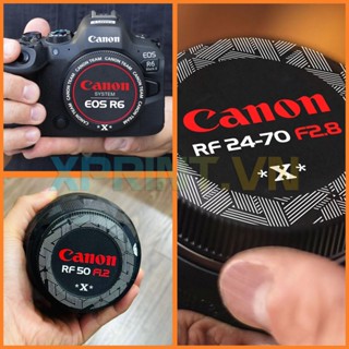 Sticker tem dán nắp Canon EOS R, RP, R5, R6, dán nắp lens RF, mirroless Canon.