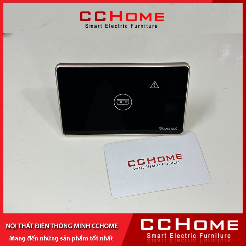 Công Tắc Chống Giật Cho Bình Nóng Lạnh Vconnex có Viền, Hẹn Giờ, Cảm Ứng, Công Suất 2500W, Smart Home