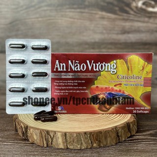 Viên bổ não AN NÃO VƯƠNG giúp tăng cường trí nhớ, tăng tuần hoàn máu não, ngừa tai biến - HỘP 30 viên
