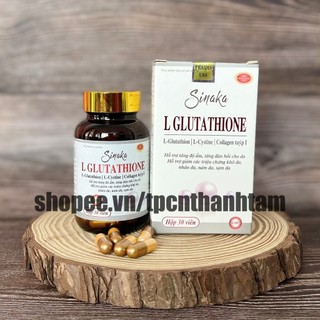 Viên collagen Sinaka L Glutathione với L cystine chuyên giảm nhắn da, nám da, sạm da - Hộp 30 viên