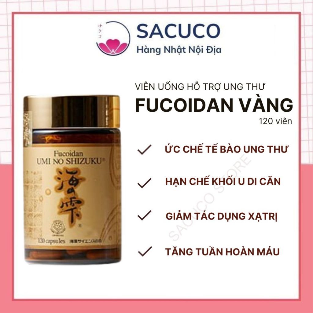 Fucoidan Vàng Umi No Shizuku Nhật Bản 120 Viên - Hàng Nội Địa