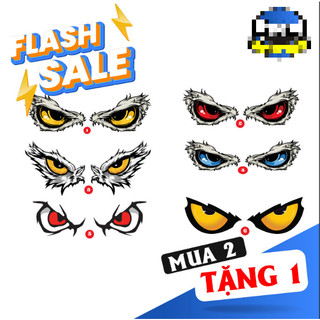 Tem dán decal mắt đại bàng trang trí ô tô, xe tải, xe máy sl : 1 đôi