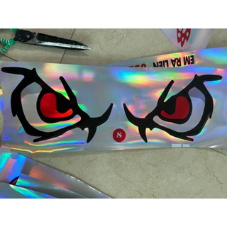 (Tem Phản Quang 7 Màu) Đôi mắt trang trí dán xe tải,xe máy, nắp capo, decan dán xe xe oto, gương chiếu hậu, độc lạ